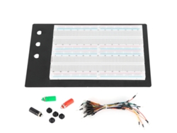 Placa De Prototipado Sin Soldadura Con 1660 Puntos, 65 Cables Puente Y 3 Pines De Conexión Para Circuitos Diy.