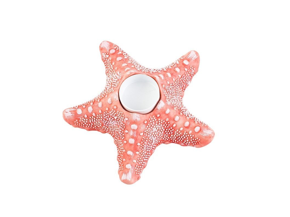 Portavelas Con Forma De Estrella De Mar Para Velas Pequeñas, Decorativo Con Temática Costera, Náutica Y Oceánica.