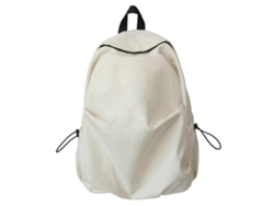 Mochila elegante y práctica para hombre y mujer, de estilo informal, espaciosa, ideal para la escuela, viajes y actividades al aire libre. Blanca.