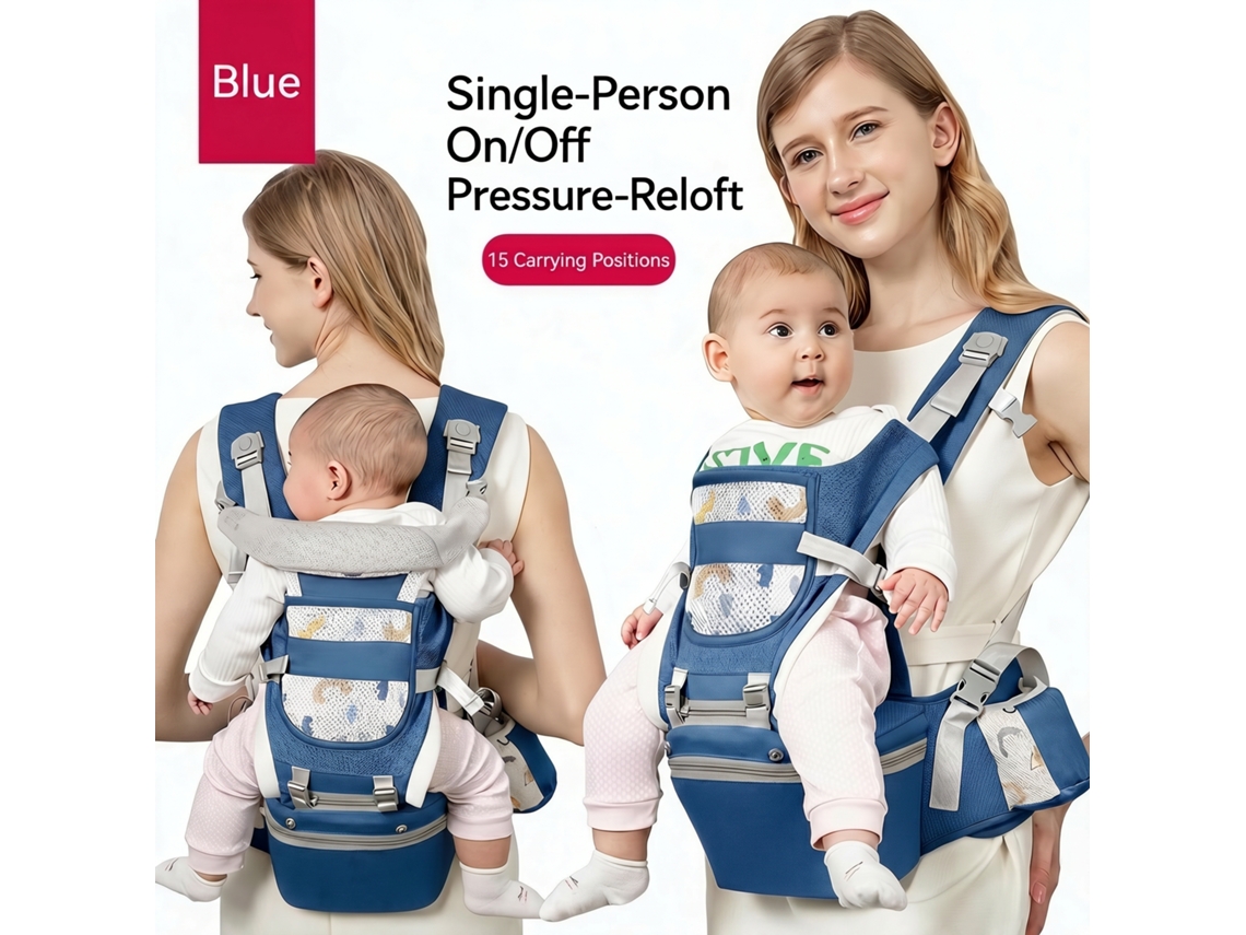 Portero Bebé Eifson Con Asiento De Cadera 0-48 Meses Transpirable (azul)