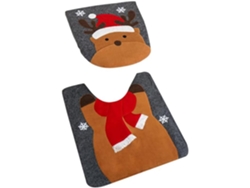 Juego de fundas para asiento de inodoro con temática navideña, decoración de baño, estilo Elano, F Gokoco