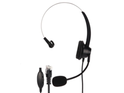 Auriculares Telefónicos H360‑rj9‑va Con Conector Rj9, Color Negro, Ajuste De Volumen, Diseño Un