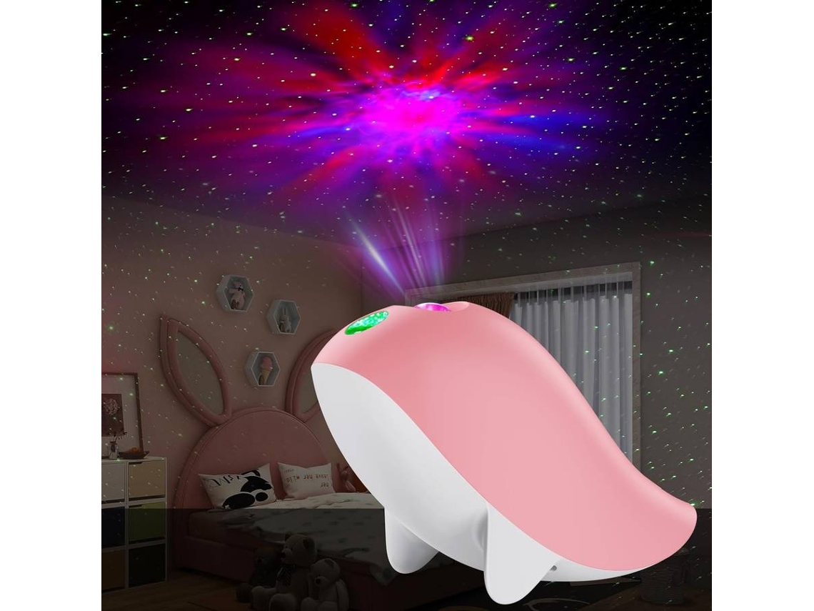 Proyector de estrellas para dormitorio, lámpara de noche para niños, lámpara de proyección de cielo estrellado de techo (rosa)