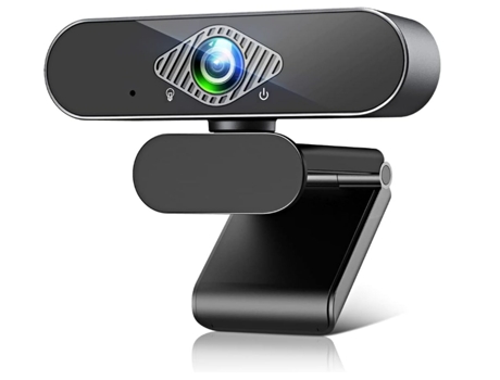 Cámara web USB, cámara web de transmisión 1080P con micrófono para PC, MAC, computadora portátil, cámara web Plug and Play (negro) CHRONUS