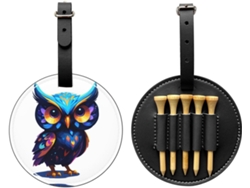 Bolsa de golf Cosmic Owl, negra. Fácil de transportar y más práctica para jugar al golf.