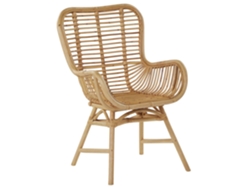 Cadeira elegante em rattan sintético BELIANI Togo de Rattan/vime Natural 61x52x96