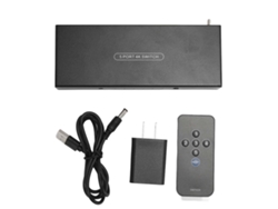 Comutador De Interface Multimídia Hd 5 Portas 4k 60hz 5 Em 1 Saída Hdr Som Surround 7.1 Controle Remoto Us Plug