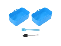 Sartén De Silicona Para Ninja Dz201 Foodi De 8 Cuartos Con Cepillo Y Clip. Accesorios De Cocina.