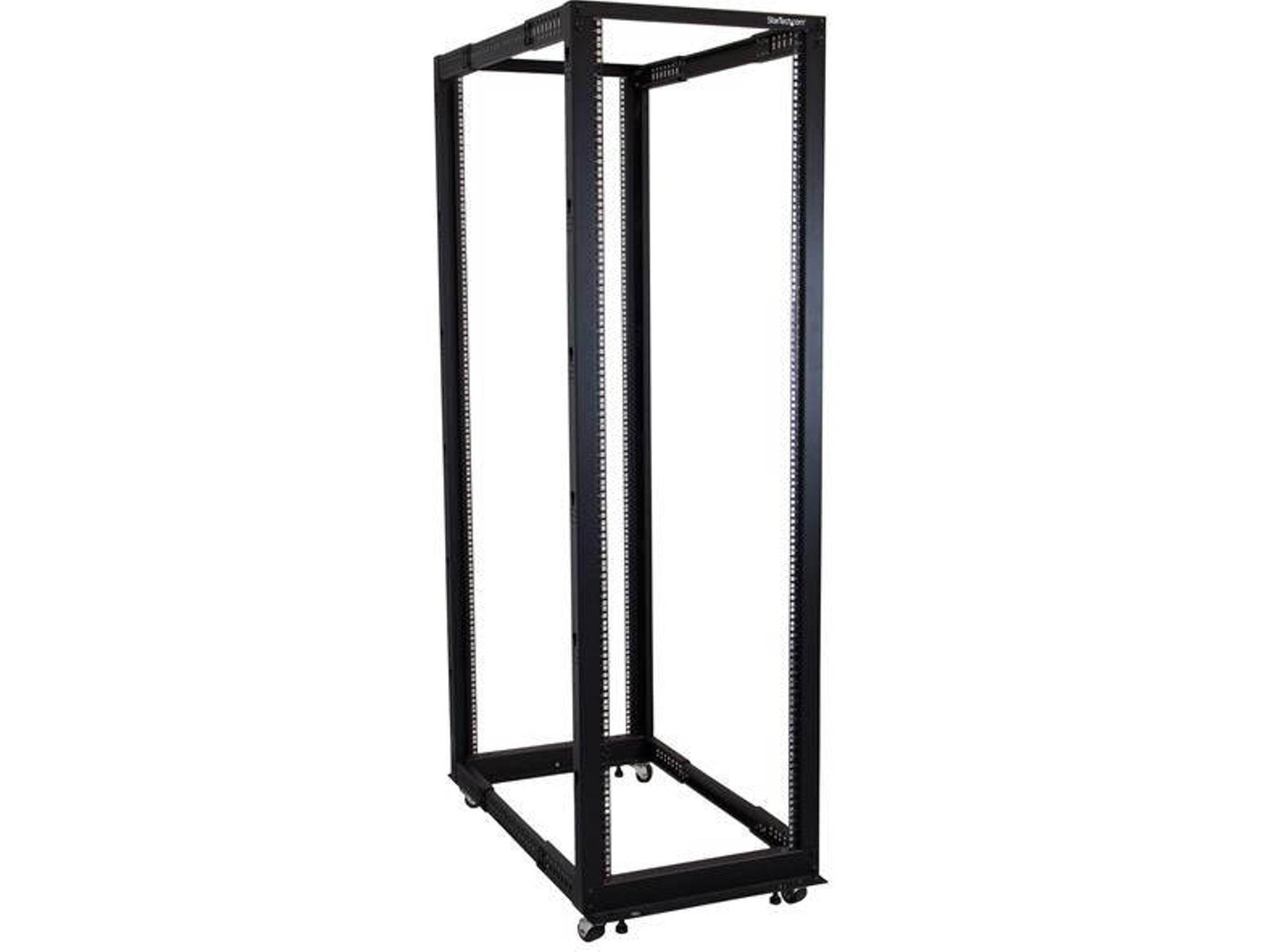 Estante STARTECH.COM Rack Armario Bastidor Abierto de Servidores 4 Columnas 42U - Profundidad Ajustable - Con Ruedas