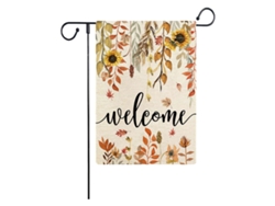 Bandera de jardín de otoño arpillera otoño Acción de Gracias calabaza jardín bandera patio decoración al aire libre NEVEANCE