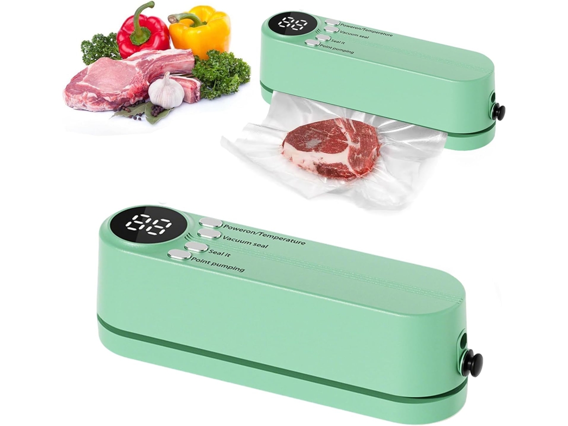 Máquina De Sellado Al Vacío Inalámbrica Para Uso Doméstico, Máquina De Sellado Al Vacío Recargable Para Bolsas De Alimentos (verde)