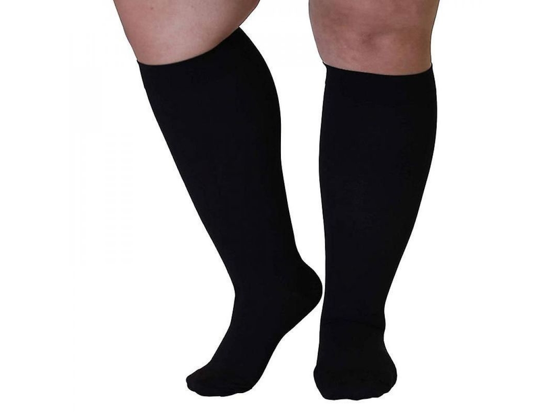 Calcetines De Compresión Jnw Extragrandes Para Pantorrillas Anchas, Tallas Grandes (2xl-4xl) Con Soporte De 20-30 Mmhg.