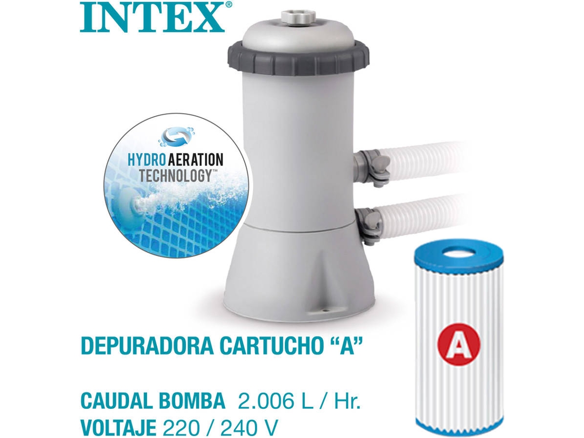 Piscina Desmontble Rectangular INTEX Prism Frame con Bomba de Filtro (8418 L - - 400x200x122 cm) |