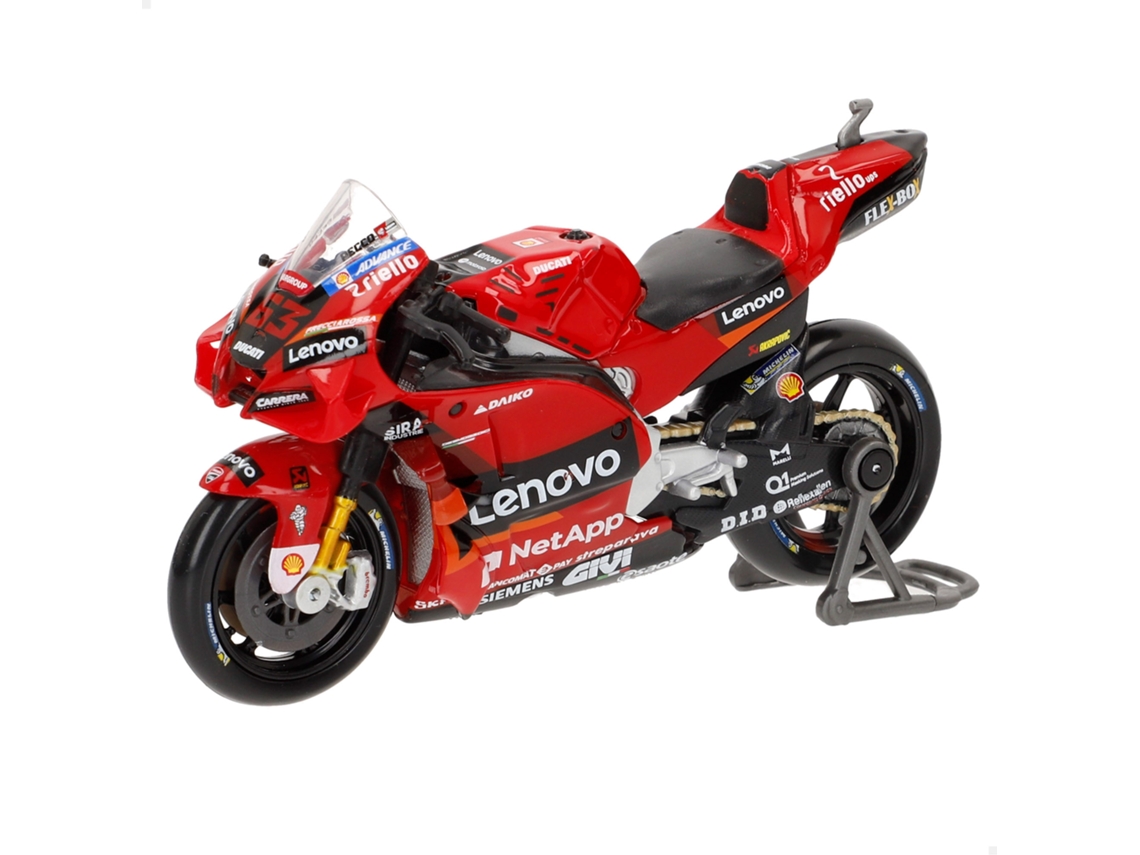 MAISTO Moto Ducati Desmosedici MotoGP Bagnaia 2022 réplica oficial 1:18