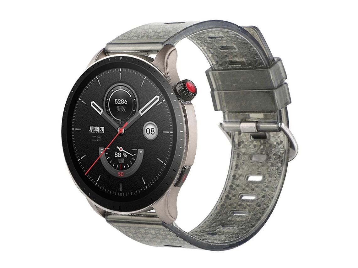 Pulsera transparente de TPU brillante con diamantes para For Honor Magic Watch2, 46 mm x 22 mm.