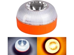 Lámpara de emergencia V16 Luz de advertencia LED recargable USB con base magnética, luz amarilla y blanca para coche, motocicleta y camping