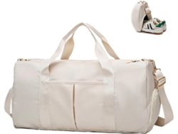 Bolsa de gimnasio deportiva con separación seca y moldeada. Bolsa de viaje impermeable Digitallab (blanca).