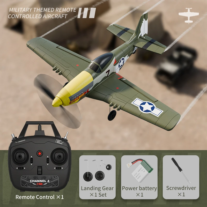 Avión Teledirigido, Radio 2,4g, 4 Canales, 6 Ejes, Envergadura De 410 Mm