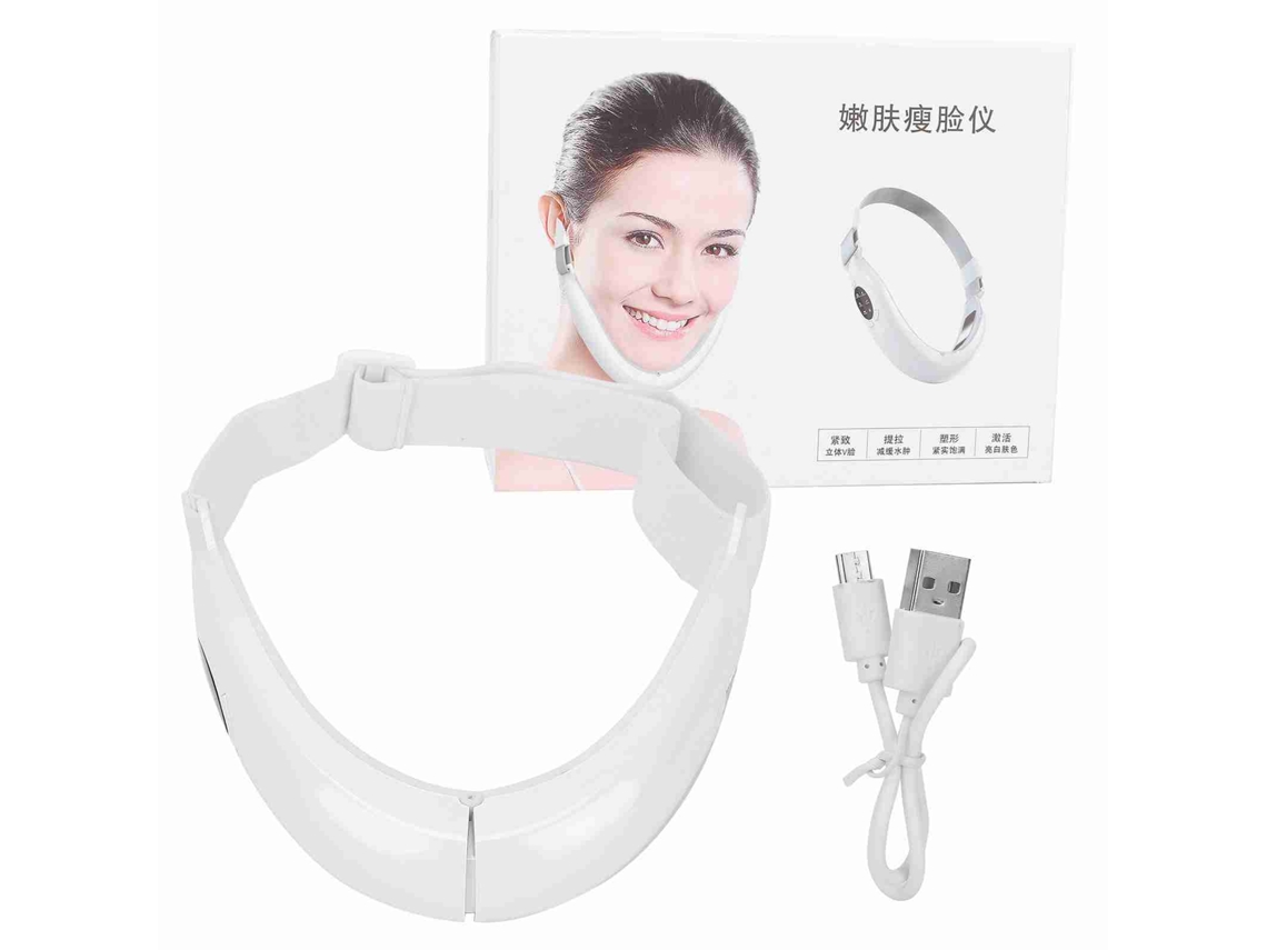 Máquina Elétrica De Modelagem Facial V E Redutor De Dobro De Queixo Com Vibração Micro E Luzes Vermelha E Azul