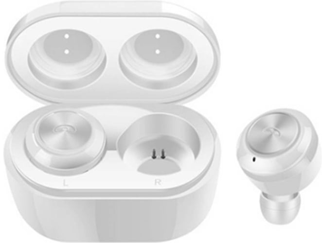Auriculares Bluetooth True Wireless WJS CT1489 (In Ear - Micrófono - Blanco)