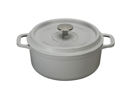 Cazuela redonda de hierro fundido esmaltado 20cm gris 402202 - INVICTA