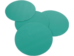 Juego De 4 Planchas Redondas De Grabado De 20 Cm, De Plástico Verde Flexible.