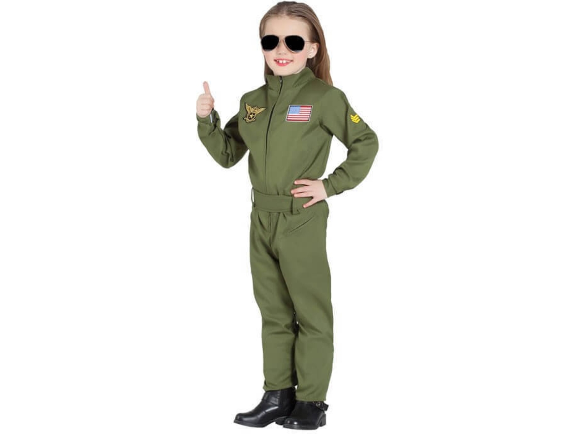 Disfraz Unisex DISFRAZZES Piloto De Combate Para Niños (Talla: 7 a 9 años)