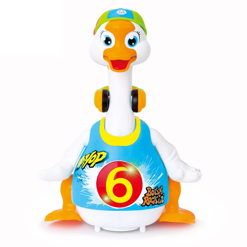 Pato Robot Bailarín Interactivo (azul Recargable) Con Luces Led - Regalo De Cumpleaños Para Niños