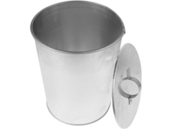 Cubo De Cenizas De Hierro Galvanizado De 18 Litros Con Tapa.