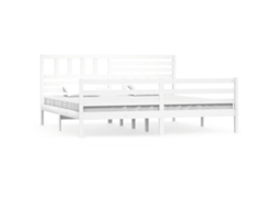 Maison Exclusive - Estructura De Cama Sin Colchón Madera Maciza Blanco 200x200 Cm