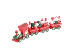 Tren De Juguete Navideño De Madera Maciza Para Niños Con 4 Vagones - Modelo Colorido