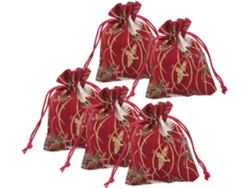 Juego de 5 pequeñas bolsas de maquillaje para regalos de boda, en lona o tela. Gokoco
