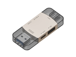 Adaptador multifuncional tipo C para lector de tarjetas SD/USB/TF Gold Cuich