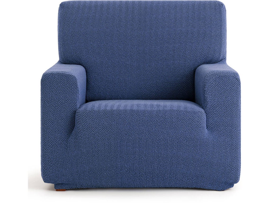 Funda de Sillón EYSA Premium Jaz Tejido Multielástico (130 x 70 x 120 cm - Poliéster y Algodón - Azul)