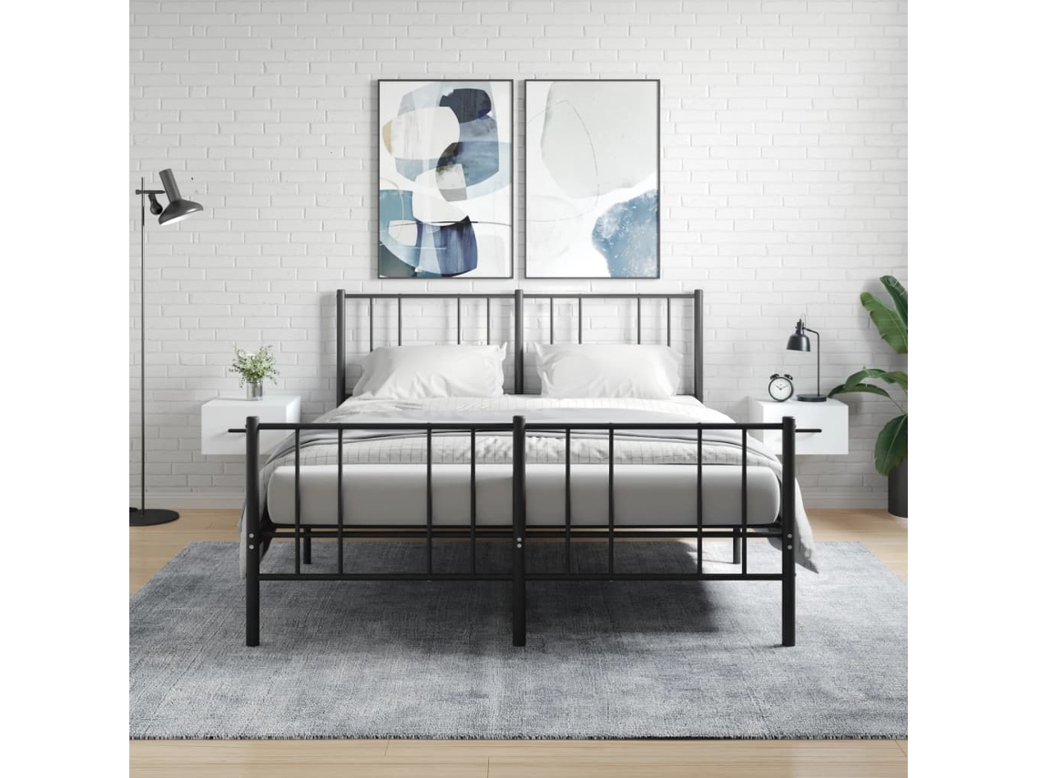Mesitas de Noche Montaje na Pared 2 Pzs 35X35X20 Cm Blanco