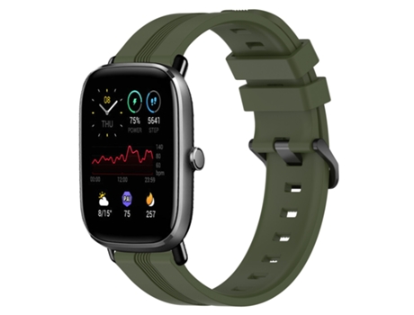 Correa Smartwatch para Amazfit GTS 2 Mini Cóncavo Rayado Slicone 20mm (Verde)