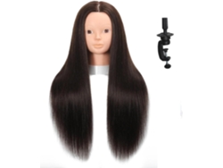 Cabeza De Maniquí, 80% Cabello Humano, 66 Cm, Para Peinado Y Maquillaje.