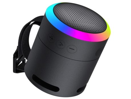 Altavoz Bluetooth, altavoz impermeable IPX6 con luz RGB (negro) CHRONUS