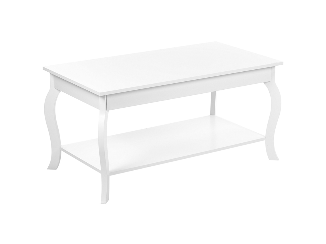 Mesa auxiliar BELIANI Hartford de MDF Blanco 101x55x50