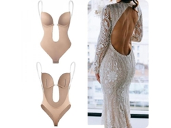 2026-shapewear Sin Mangas Y Sin Espalda Con Escote Profundo Para Mujer, Body Moldeador Con Tirantes Silicona Y Cremallera Ajustable