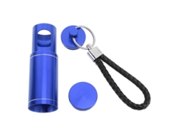 Cenicero Portátil De Bolsillo Con Llavero Retráctil, Aleación De Aluminio, Mini, Para Viajes, Camping, Senderismo, Azul.
