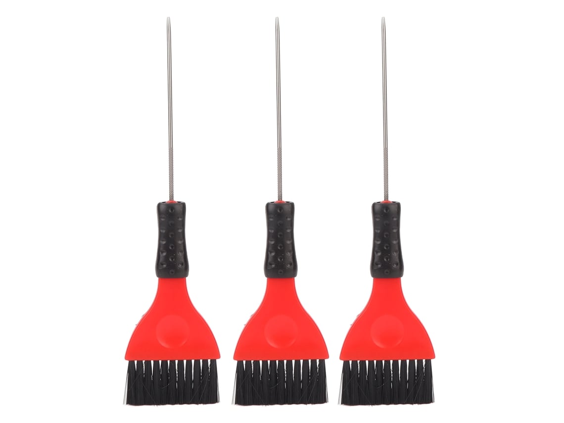 3 Pincéis De Tinta Para Cabelo Em Aço Inoxidável Com Cerdas De Nylon Para Colorir Cabelo E Tratamento De Óleo Quente