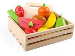 Brinquedos de Madeira Fingir Brincar para Cozinha Infantil Crianças Fatiar Conjunto Frutas Comida Bri