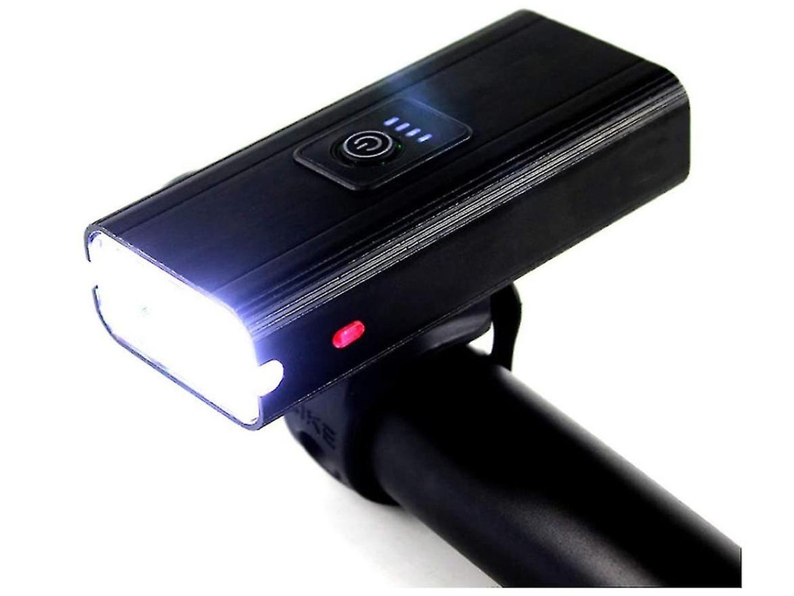 Luces Bicicleta Usb Recargable Claxon Ipx8 Mtb Negra Yizhood