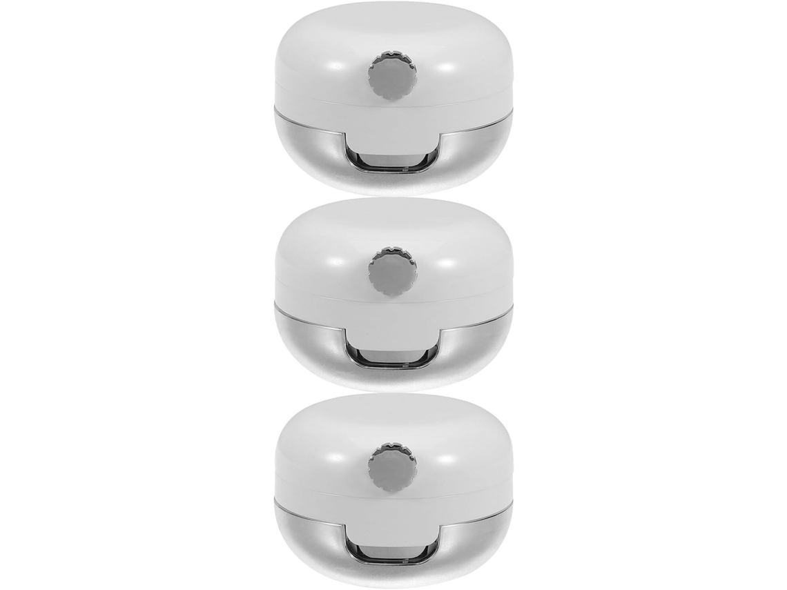 3 Pièces Pots Para Lèvres Con Miroir Petits En Plastique Rechargeables Crèmes De Maquillage