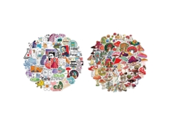100 pegatinas de papel bonitas para botellas de agua, portátiles, patinetas, maletas y celulares. Pegatinas impermeables con personajes de dibujos animados.