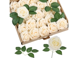25 Rosas Artificiales 2025 Adecuadas, Flores Falsas, Decoración Del Hogar, Musgo Artificial