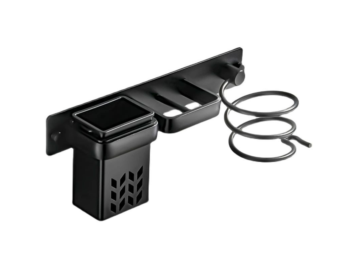 Soporte De Pared De Aluminio Resistente Para Secador Y Plancha De Pelo.