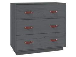 Maison Exclusive - Aparador Madera Maciza De Pino Gris 80x40x75 Cm