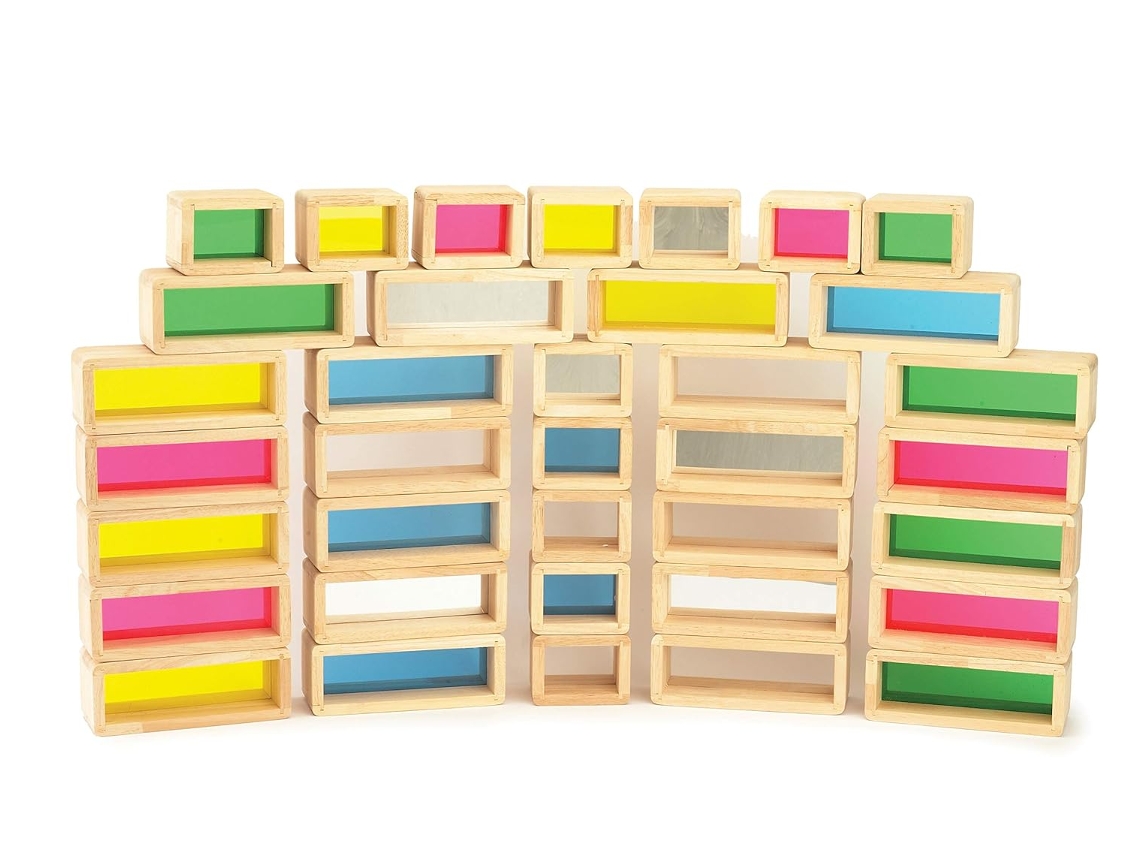 Juego de 36 ladrillos arcoíris